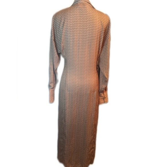 Zara soft & flowy shirt dress w/ pockets - pink & tiny floral print S - Picture 2 of 11